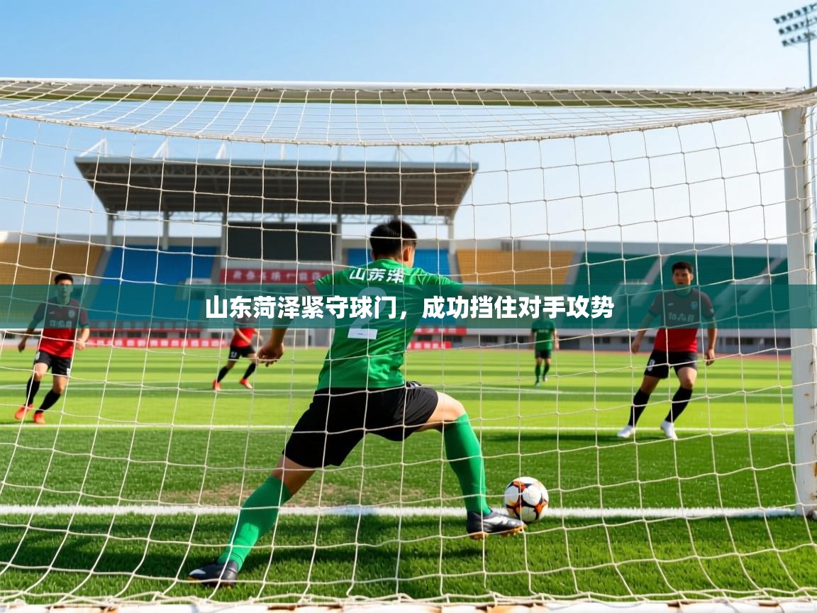 山东菏泽紧守球门，成功挡住对手攻势