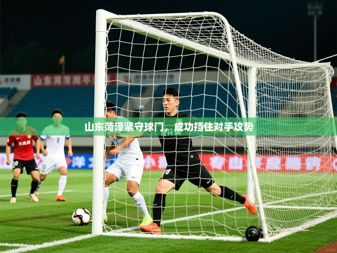 山东菏泽紧守球门，成功挡住对手攻势