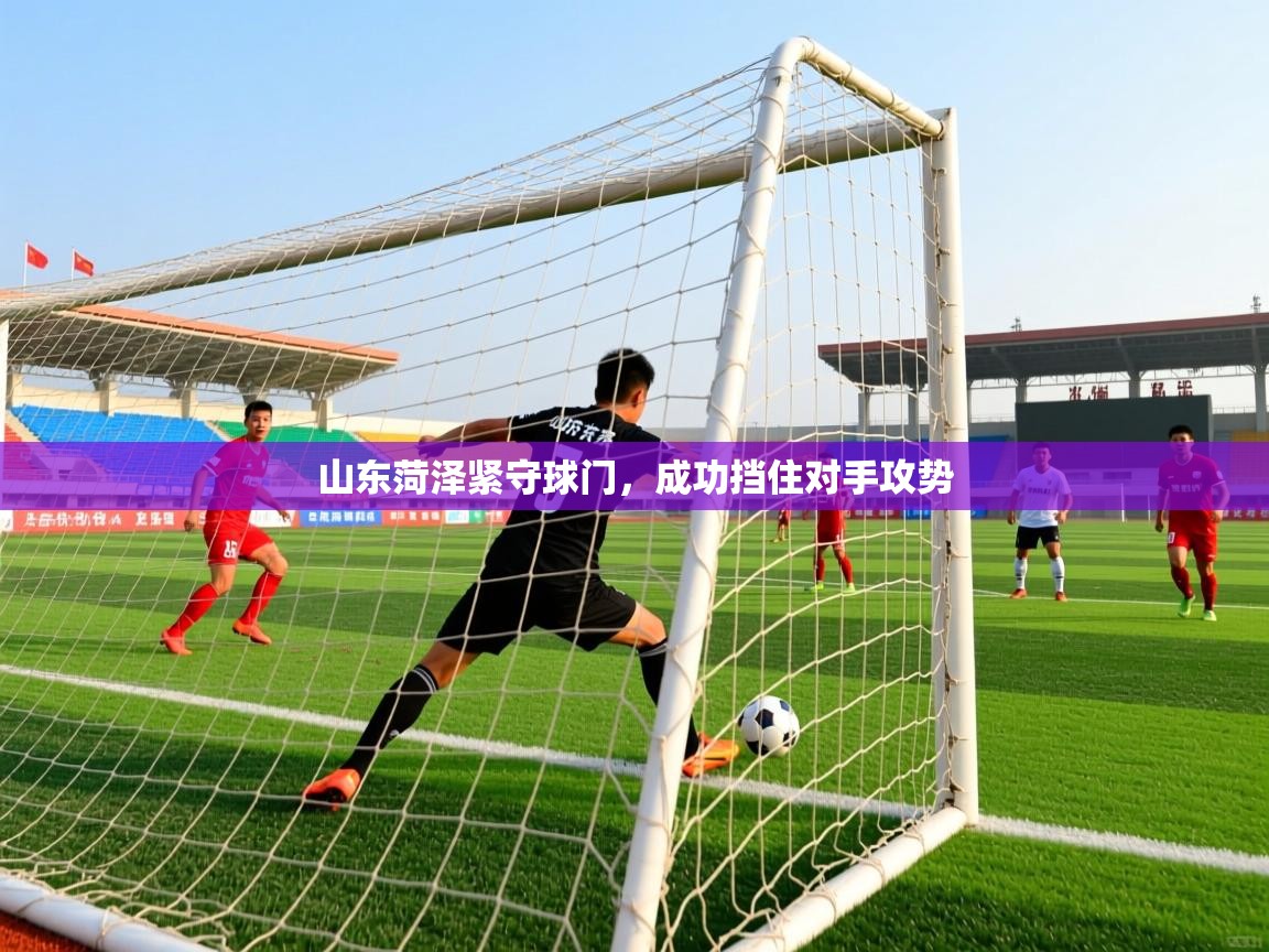 山东菏泽紧守球门，成功挡住对手攻势