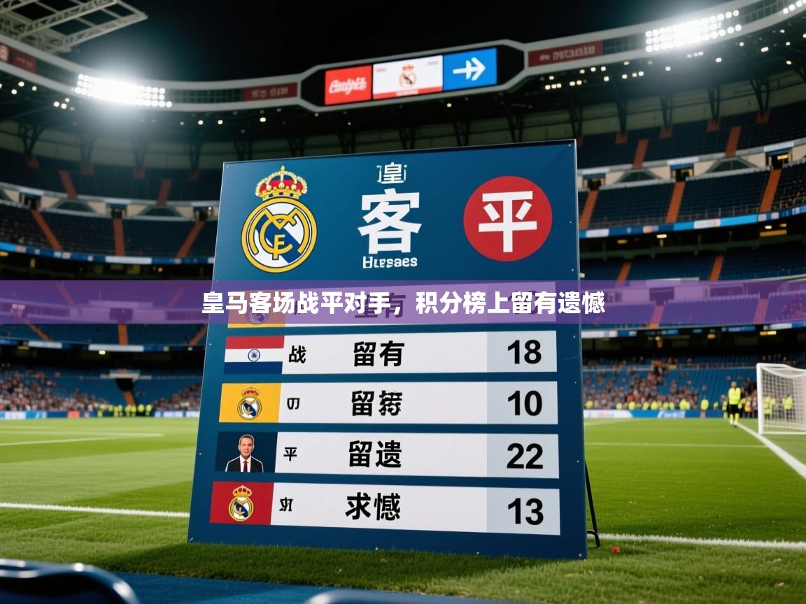 皇马客场战平对手，积分榜上留有遗憾